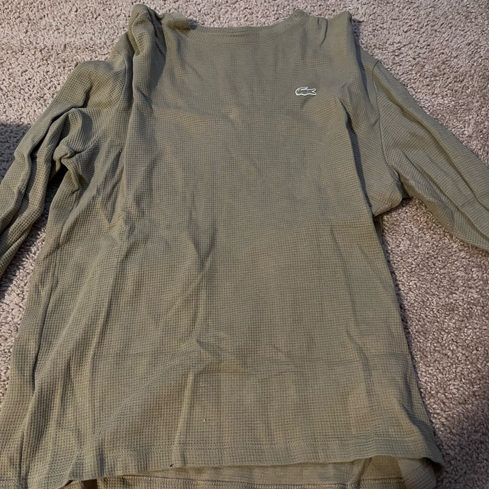 Lacoste Khaki Green Sleepwear Top